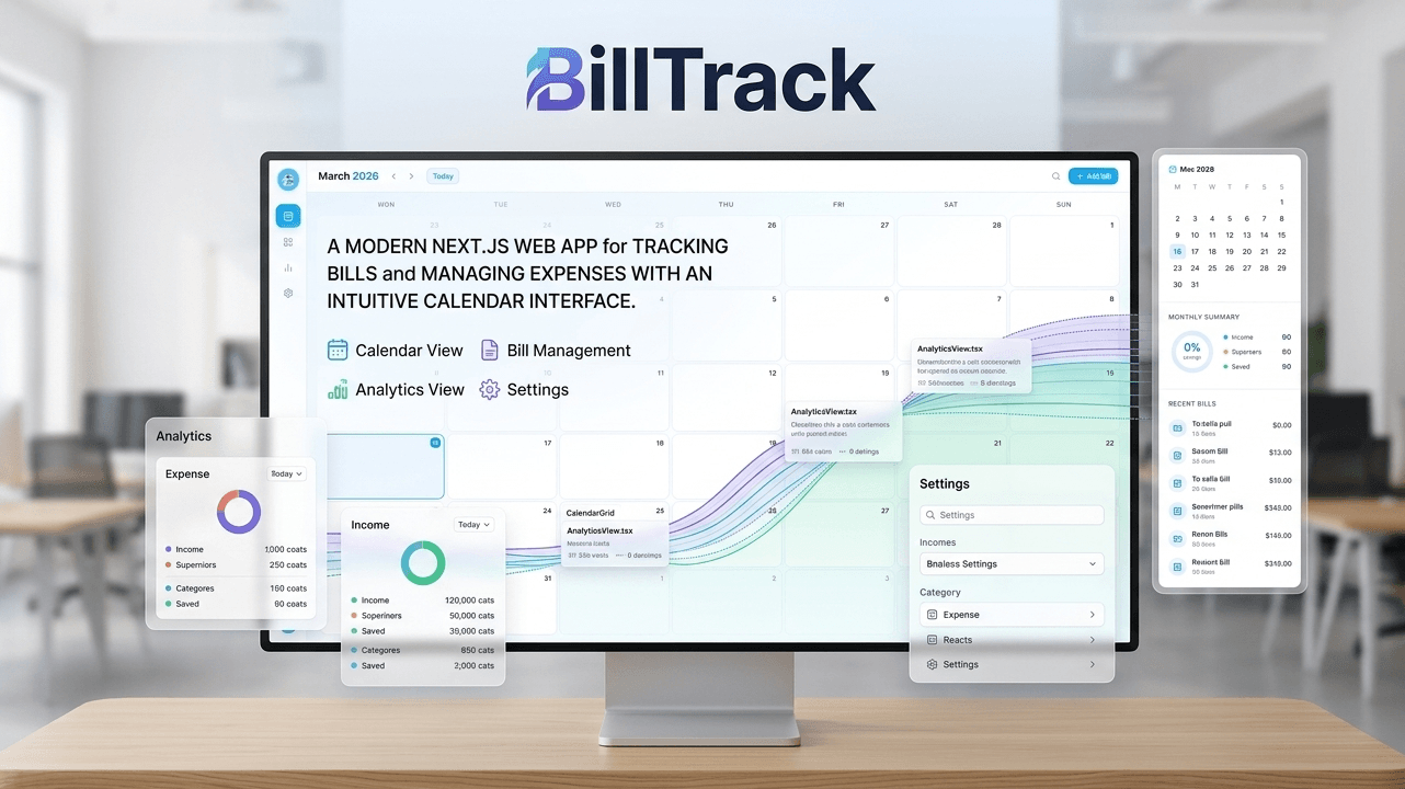 BillTrack application showcase image