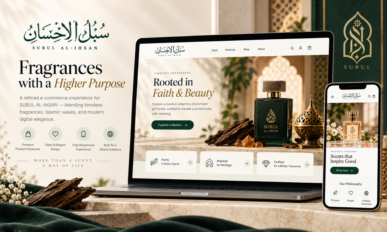 SUBUL AL-IHSAN responsive Islamic lifestyle storefront