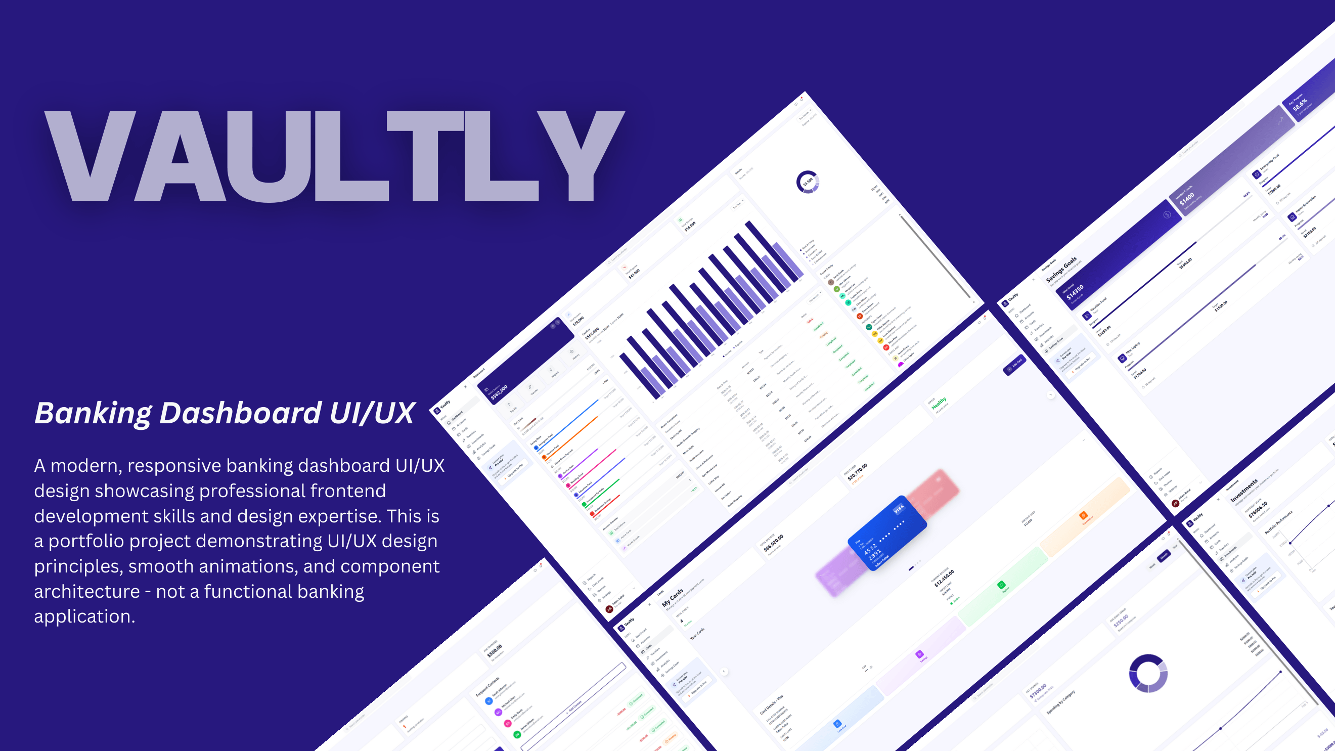 Vaultly - Banking Dashboard UI/UX